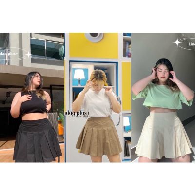 COD DSFGRETGRYTWE W0090 กระโปรงเทนนิสทวิสทรงสวย ผ้าคอตตอน plussize สาวอวบ