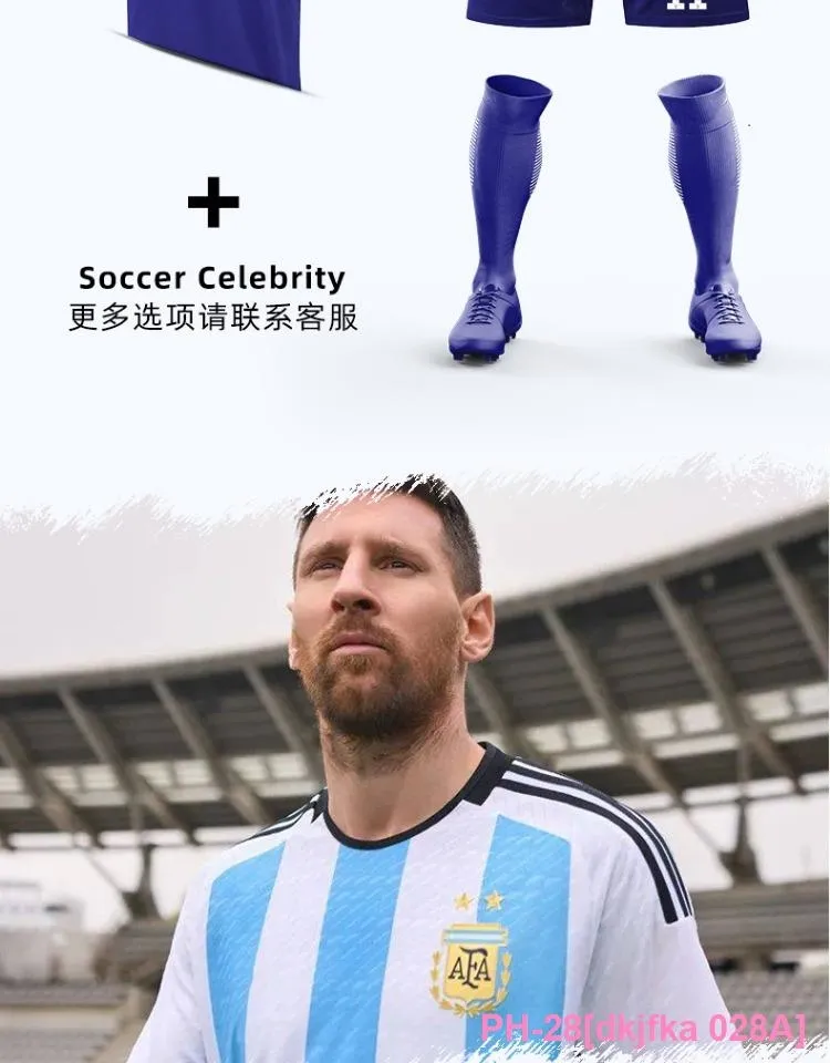 2022 Argentina - Messi home and away kits (crest 2 stars) - ADMC LLC