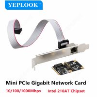 มินิ PCI-E 1x RJ45 10/100/1000Mbps กิกะบิตความเร็วสูง Intel การ์ดเครือข่ายอีเธอร์เน็ตชิปเซ็ต210AT มีเสถียรภาพสำหรับเดสก์ท็อป