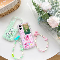 เคสนิ่มลายคลื่นสำหรับออปโป้ไฟนด์ N2ฝาพับ TPU ลายการ์ตูนฝาครอบป้องกันคลื่นพร้อมโซ่