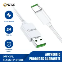 OWIRE 5A สายชาร์จเร็ว 65w Vooc Charge Cable Tyep-C 7pin รองรับ OPPO N3, R5, Find 7, Find 7a, R7 and R7 Plus Support Flash Charge