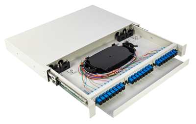 ODF-Rack mount  fiber optic รองรับไฟเบอร์ 24 Core,ขนาด 1U, 3 Snap ,SC อุปกรณ์ครบชุดพร้อมใช้งาน