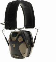 Caldwell E-Max PRO - ADULT FDE - Low Profile Electronic 23 NRR Hearing Protection with Sound Amplification - Adjustable Earmuffs for Shooting, Hunting and Range