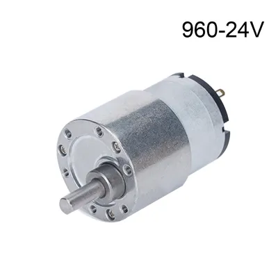 6V/12V/24V High Torque Electric Micro Speed Reduction Geared Motor 7RPM to 960RPM Eccentric Output Shaft JGB37-520