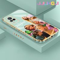 Jjlingji เคสสำหรับ Vivo V21 4G V21 5G V21s 5G เคสลายการ์ตูนสีขาวหิมะใหม่กรอบสี่เหลี่ยมพื้นผิวเคสซิลิกาเจลกันกระแทกเคสมือถือฝาครอบป้องกันเลนส์กล้องถ่ายรูปรวมทุกอย่าง