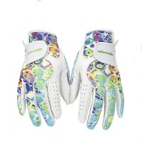 2Pcs of Pair Golf Gloves Womens Left and Right Hand Soft Breathable Pure Sheepskin Golf Gloves for Lady Accessories 18/19/20/21