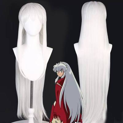 Inuyasha Wig Cosplay Hair Long Silver Hair Fluffy Hairpiece Anime Heat Resistant Synthetic Hair Halloween Party