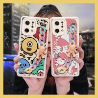 Back Cover Cartoon Phone Case For OPPO Find X5 Little Bear Color Chain cute Skin-friendly feel Raised lens phone case