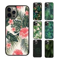 Palm tree Leaves Plant Flower Phone Case For iPhone 14 13 Pro Max Coque 12 11 Pro Max 8 PLUS 7 6S XR X XS mini se fundas cover