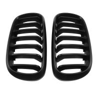 1 Pair Car Front Bumper Kidney Grilles Middle Net Grille For-BMW X5 F15 F16 X6 F85 F86 X5M X6M 2014-2018