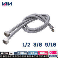 1Pair G1/2 G3/8 G9/16 Stainless Steel Flexible Plumbing Pipe 60cm Cold Hot Mixer Faucet Water Supply Hoses Kitchen Bathroom-iodz29 shop