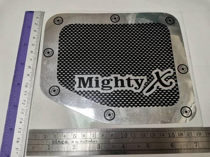 สติ๊กเกอร์ฟอยด์เงิน-ติดฝาถังน้ำมัน-toyota-mightyx-mighty-x-ติดรถ-แต่งรถ-sticker-โตโยต้า-ไมตี้เอ็กซ์-ติดฝาถัง-ฝาถัง-น้ำมัน