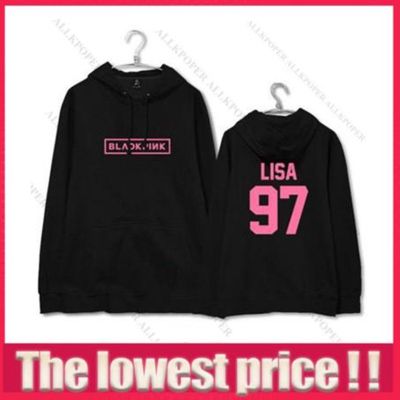 เสื้อกันหนาวมีฮู้ดพิมพ์ลาย KPOP BLACKPINK LISA Cap