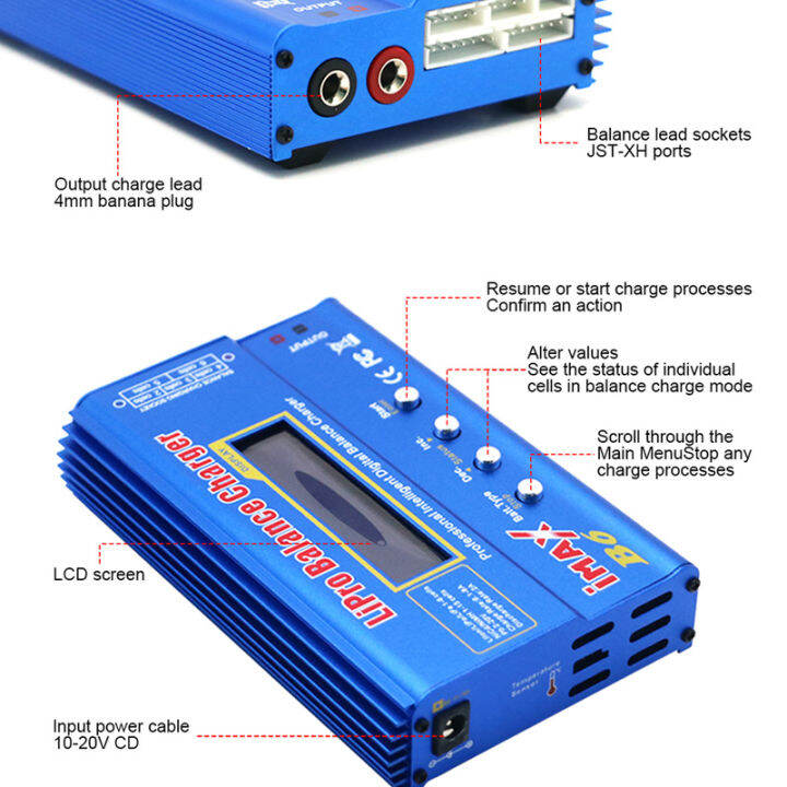 b6เครื่องชาร์จแบบสมดุลมืออาชีพ80w-เครื่องชาร์จแบตเตอรี่ไลโป1-5s-lipo-li-ion-แบตเตอรี่เครื่องชาร์จแบตเตอรี่ไลโปแบตเตอรี่-nicd-nimh-มืออาชีพ