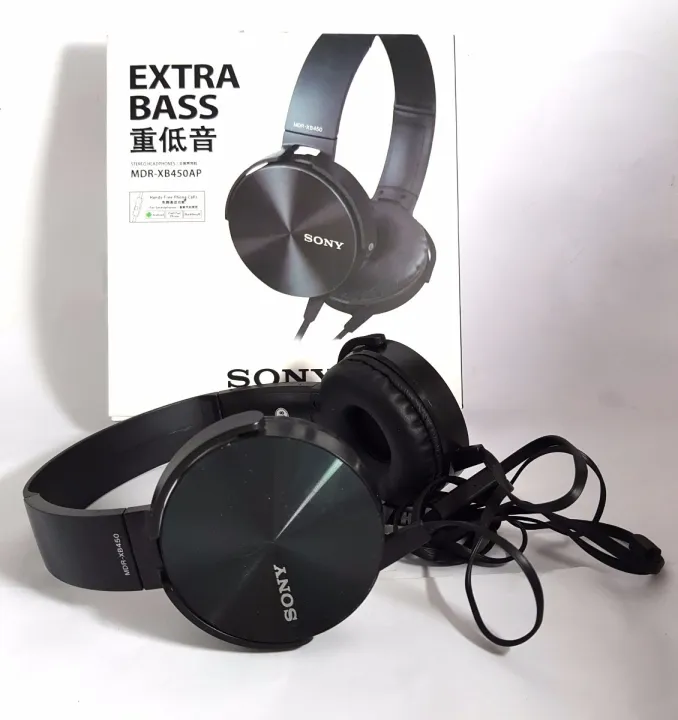 MDR-XB450AP Sony Extra Bass Over-the-Ear Headphones - (Black) | Lazada PH