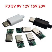 บอร์ดล่อเหยื่อล่อ PD 2 3.0 DC สายไฟทริกเกอร์ USB Type-C 1ชุด5V 9V 12V 15V 20V Pd/qc โมดูลชาร์จเร็ว PD 2 DC ตัวเชื่อมสายชาร์จ QC4ปลั๊กตัวผู้