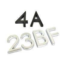 【CW】 Door Plate 6cm Plaque Number Sticker Sign Plating Gate Digits  0 to 9 Letters A F Hotel Decoration Address