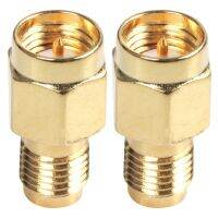 2X Durable SMA Male Plug to RP-SMA Female RF Coax Adapter Connector