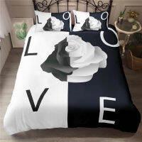 Couples Modern Duvet Cover Queen 220x240 260x240 Crown Bedding Set Black White Bed Cover For Double Bed 2 sp Adult Bedroom Set