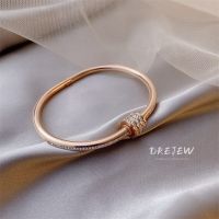 COD SDGREYRTYT DREJEW Full Diamond Circle Titanium Steel Bracelet Korea Ulzzang Female Korean Version Simple Exaggerated Creative Trendy