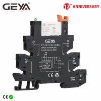 Geya รีเลย์บางแผงวงจรป้องกันรีเลย์6a 12vdc/Ac หรือ24vdc/Ac หรือซ็อกเก็ตรีเลย์230vac ความหนา6.2มม. 48V 110V