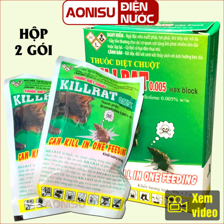 Thuốc Diệt Chuột Cực Mạnh KILLRAT HỘP 80G XANH LÁ Hàng Công Ty ...