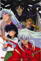 ฟิล์มศิลปะพิมพ์ลายอนิเมะญี่ปุ่น Inuyasha Inu Yasha ของตกแต่งผนังบ้านโปสเตอร์ผ้าไหม24X36นิ้ว0726