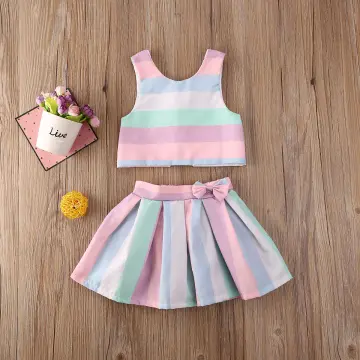 Baby Girl Clothes Crop Top Rainbow Girl Top Retro Baby Girl Blouse