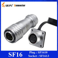 Original Weipu SF16 2 3 4 2B 3B 4B 5 7 9 10 Pin Connector IP67 Waterpoof ปลั๊ก SF1613สแควร์หน้าแปลนซ็อกเก็ตชาย Fema