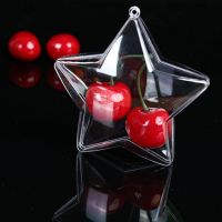 10Pcs Useful Candy Wrap Box Lightweight Gifts Box Lovely Transparent Compact Christmas DIY Star-shaped Box