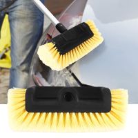 Car Wash Brush Head for Detailing Washing Vehicles, Boats, RVs, ATVs, or Off-Road Autos, Super Soft Bristles for Scratch Resistant Cleaning, Universal Handle Attachment