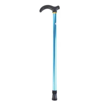Aluminum Alloy Retractable Walking Stick 2 Section Telescopic Adjustable  Height Cane Anti-skid Walking Stick for Old People (Red)