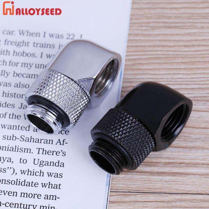 G1/4 Inner Outer Dual Thread 90 Degree Rotary Water Tube Connector
