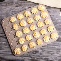 153035 Hole Carbon Steel Macaron Bakeware Non-stick Round DIY Cake Dessert Oven Liner Golden Baking Mat Kitchen Tools