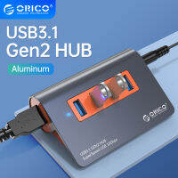 ORICO USB 3.2 10Gbps HUB อลูมิเนียม PD60W ชาร์จ Type C OTG Splitter พร้อมอะแดปเตอร์ไฟ24V สำหรับ MacBook PC อุปกรณ์เสริมคอมพิวเตอร์