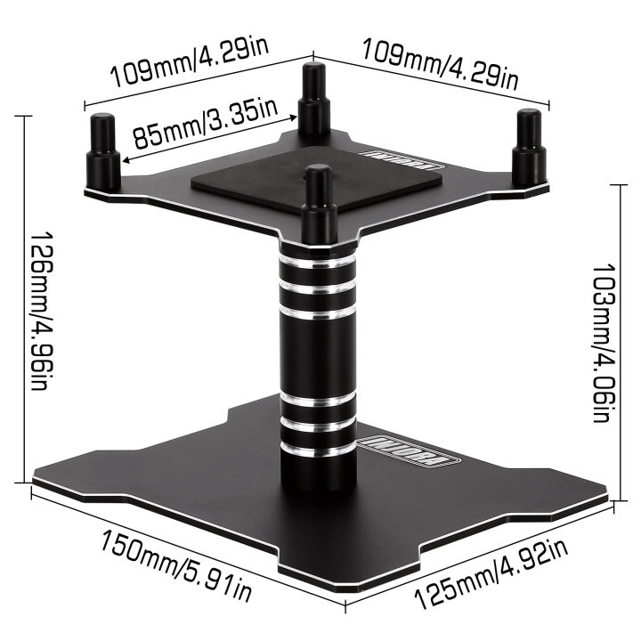 injora-cnc-ยืนแสดงสถานีซ่อม360องศาหมุน150-125-103มิลลิเมตรสำหรับ110-18-112-rc-รถยนต์รถบรรทุก-buggy-ตีนตะขาบ