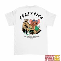 OO ใหม่ เสื้อยืด พิมพ์ลายอนิเมะ Sakazuki CRAZY RICH TOM AND JERRY สําหรับผู้ชายS-5XL