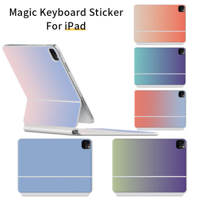 Magic Keyboard Skin สำหรับ iPad Pro 12.9 11 นิ้วป้องกันสติกเกอร์ฟิล์มสำหรับ iPad Air 4 5th 2022 2021 Gradient ชุดเต็ม-Shop5798325
