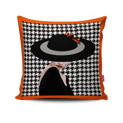 【SALES】 American Retro Pillow Fresh Light Luxury Living Room Sofa Cushion Office Cover Bed Head Back Houndstooth Horse