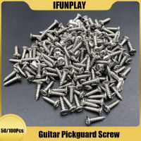 50/100 pcs 3*12 มม. กีตาร์เบส Pickguard สกรู Cavity Cover Jack แผ่นสกรูสำหรับ ST TL กีตาร์ไฟฟ้าอุปกรณ์เสริม - wangjun1