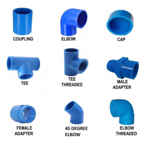 PVC Blue Fittings 1/2