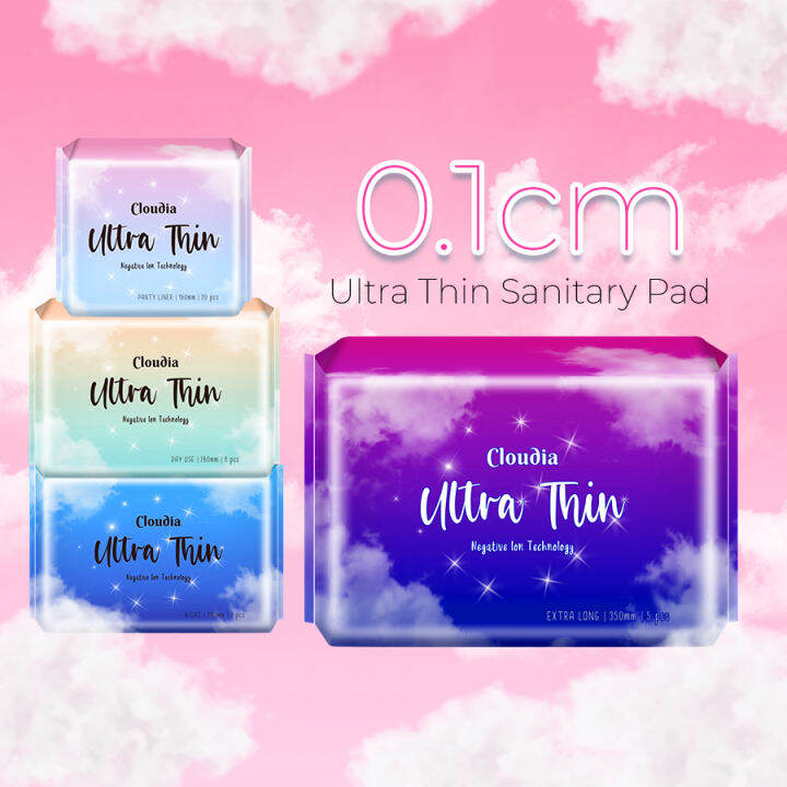 【𝑼𝒍𝒕𝒓𝒂 𝑻𝒉𝒊𝒏】Cloudia Negative Ion Sanitary Pad Sanitary Pad Liner Panty