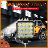 ? SUW Square 48W ไฟ LED ทำงาน12V 24V Off Road Flood Spot Lamp สำหรับรถรถบรรทุก SUV