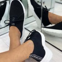 Women Sneakers Mesh Breathable Shoes For Woman Casual Sneakers New Lace Up Women Vulcanized Shoes Female Flats White Black