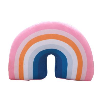 900C Kids Rainbow U Shape Pillow Neck Cushion Head Support Child Sleeping Plush Toy