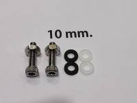 สกรูสำหรับติดตั้งHeadshellกับหัวเข็มเครื่องเล่นแผ่นเสียง screw and nut ,Nylon washer ,Cartridge headshell Mounting M2.5 สกรูความยาว 8mm./10 mm./14mm/12mm./16mm./18mm./20mm.