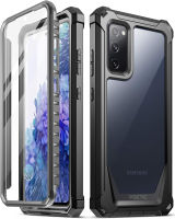 Poetic Guardian Series for Samsung Galaxy S20 FE 5G Case (2020 Release), Full-Body Hybrid Reinforced Shockproof Protective Rugged Clear Bumper Cover Case with Built-in-Screen Protector, Black/Clear
