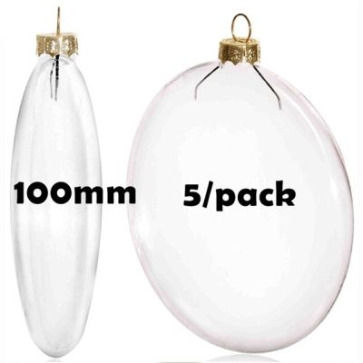 Promotion - 5 /Pack Diy Paintable เครื่องประดับตกแต่งคริสต์มาส100Mm Glass Ball