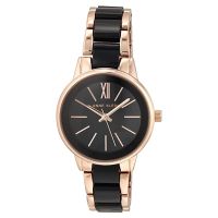 Anne Klein AK/3878BKRG นาฬิกาข้อมือผู้หญิง สีBlack/Rose Gold