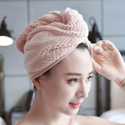 hot【DT】 Bathing Shower Cap Microfiber Hair Drying Dryer Wrap Hat Turban Dry Bonnet